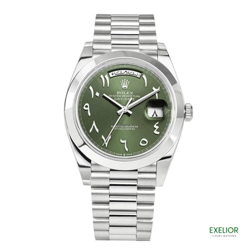 Rolex Day-Date 40 Platinum Arabe  – Montre Luxe